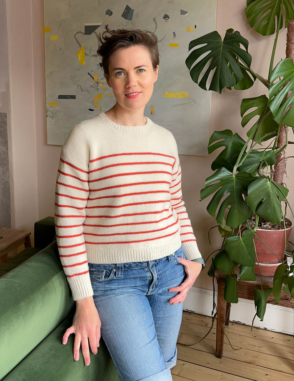 Swiss Stripe Sand Sweater Swiss Stripe Sand Sweater