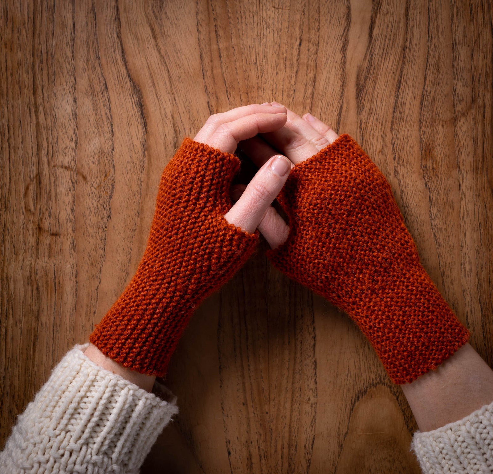 Garter Stitch Mitts